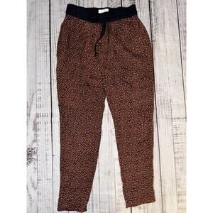 A.L.C. Women’s 100% Silk Tapered‎ Leg Pants Pull On Print Size XS
